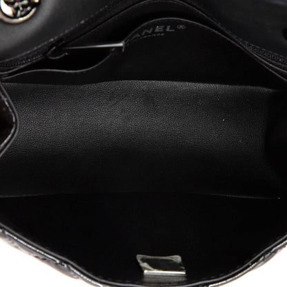 Chanel So Black Reissue 2.55 Flap Bag Quilted Patent Mini