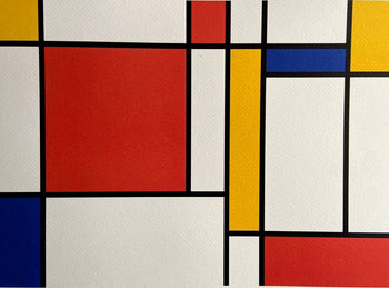 Piet Mondrian Lithograph Coa Signed Stamped
