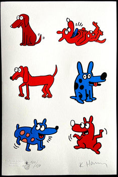 Keith Haring Lithograph Coa Signed Cachet Numbered