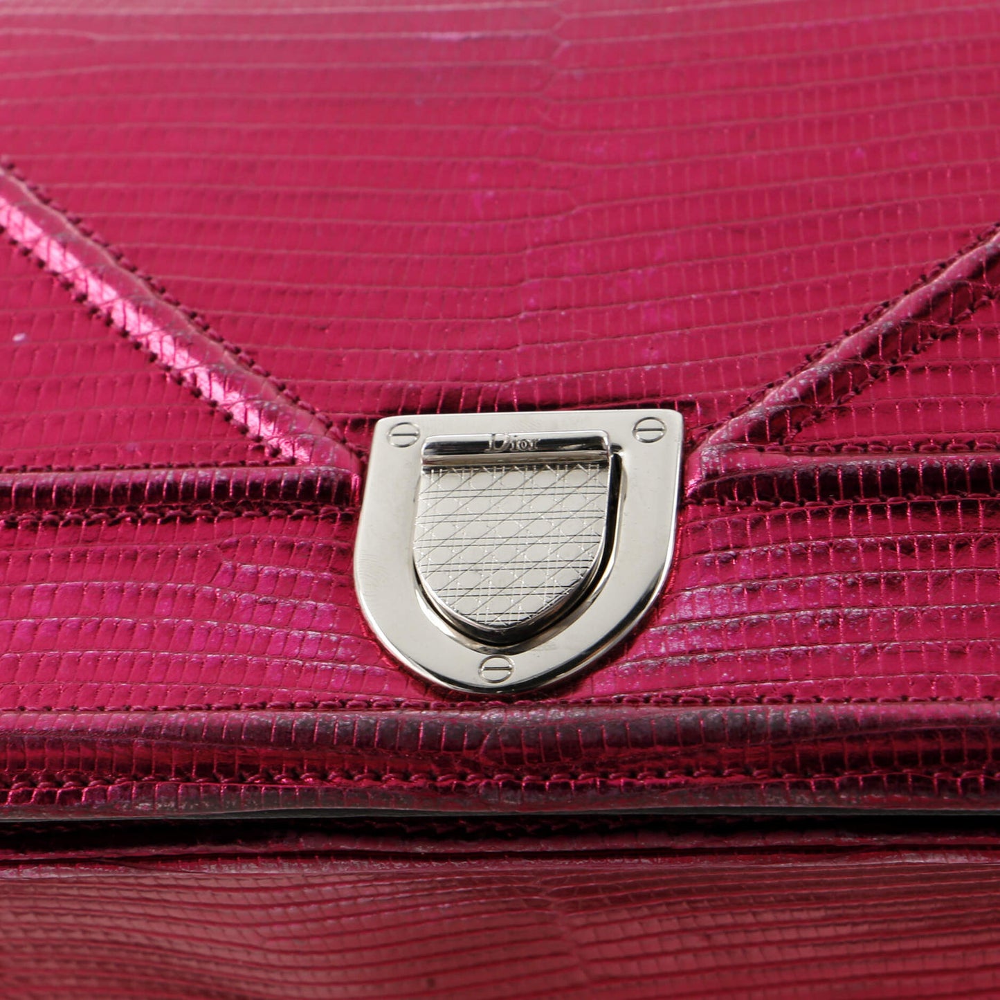 Christian Dior Diorama Flap Bag Lizard Medium