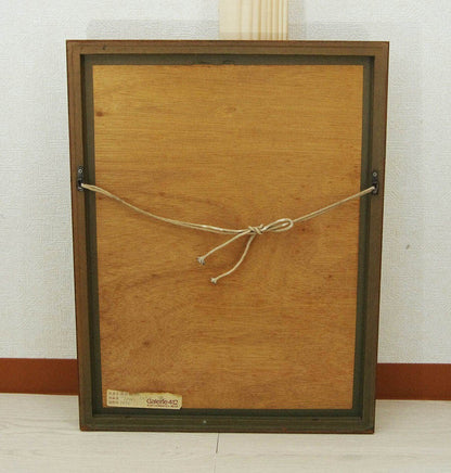 Hand signed rose lithograph print framed by shinoda toko 1976
