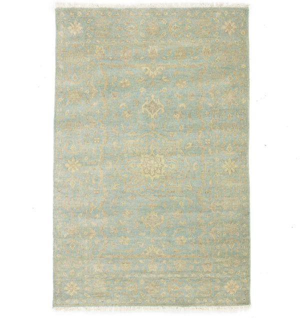 Muted Color Hand-Knotted Wool Oriental Rug Entryway Decor Carpet 4x6ft