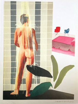 David Hockney Lithograph Coa Signed In Pen