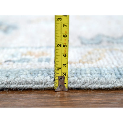 9'X12' Gray Oushak Design Supple Collection Hand Knotted Soft Wool Rug