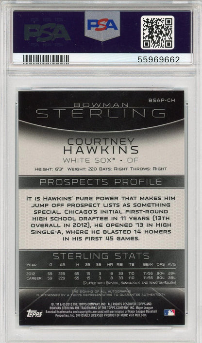 Courtney Hawkins Autographed 2013 Bowman Sterling Rookie Card (Psa Auto 10)
