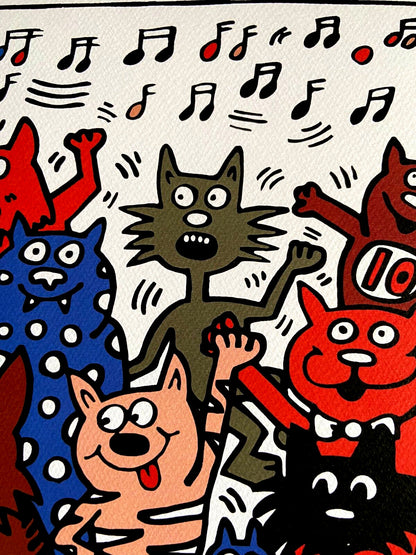 Keith Haring Lithograph Coa Signed In Pen