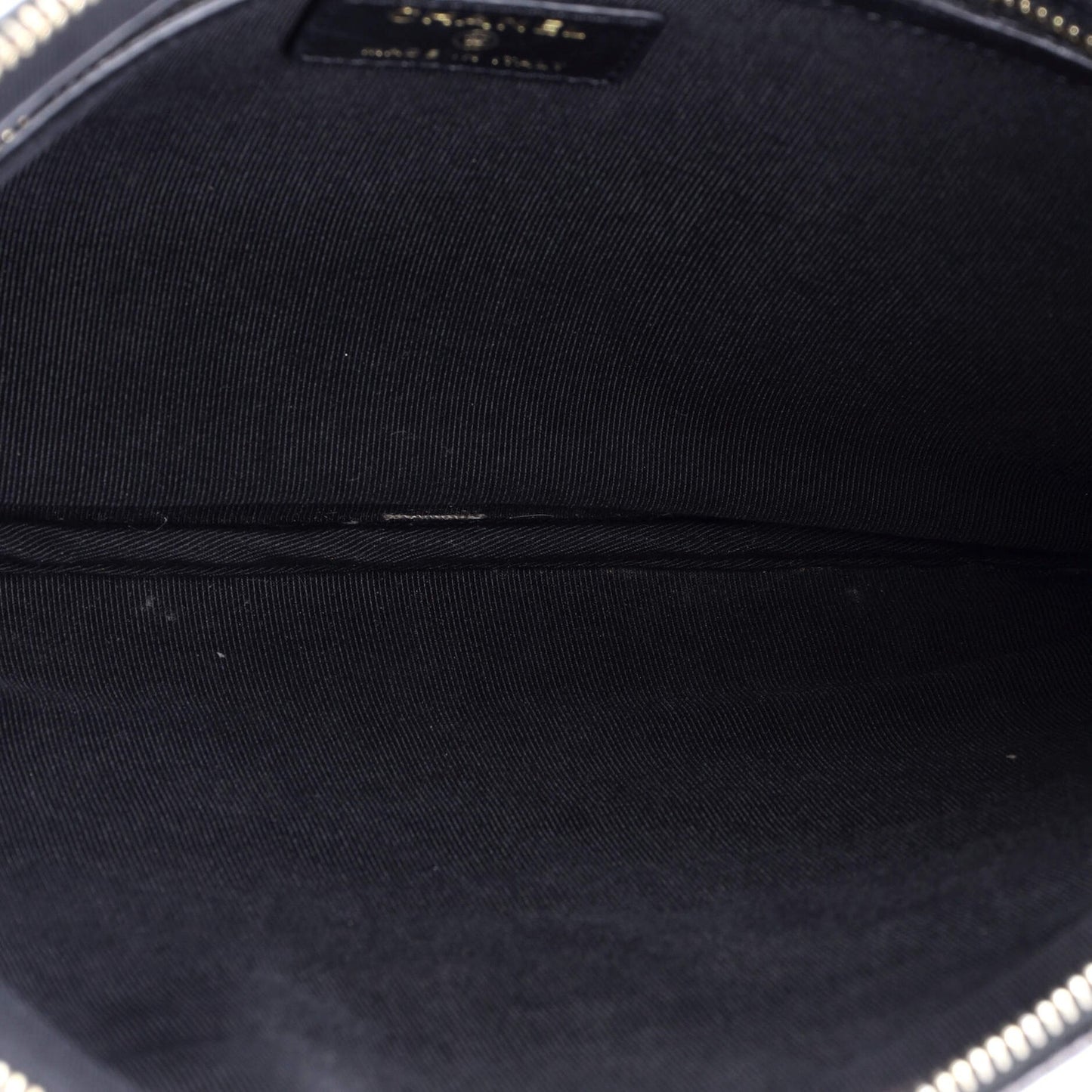 Chanel Signature O Case Pouch Printed Crocodile Embossed Calfskin Medium