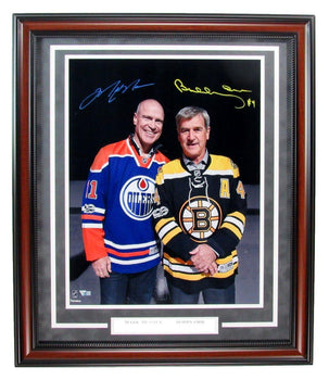 Mark Messier/Bobby Orr Hof Signed 16X20 Photo