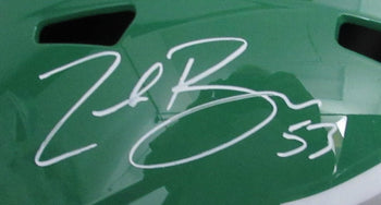 Zack Baun Signed/Auto Kelly Full Size Speed Replica Helmet Eagles Beckett 198922