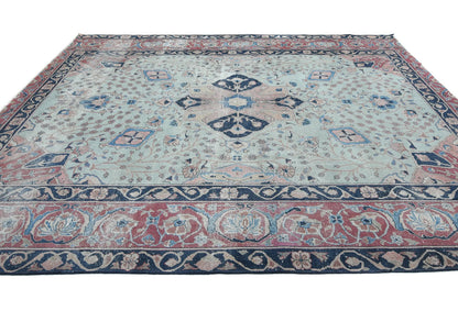 Handmade Antique Vintage Oriental Rug Floral Living Room Carpet 7'11x9'2 ft