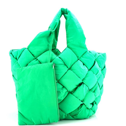 Bottega Veneta Cassette Paper Tote Intrecciato Nylon