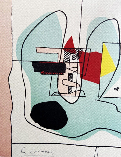 Le Corbusier Lithograph Mourlot Coa Numbered 375 Ex -Donald Judd