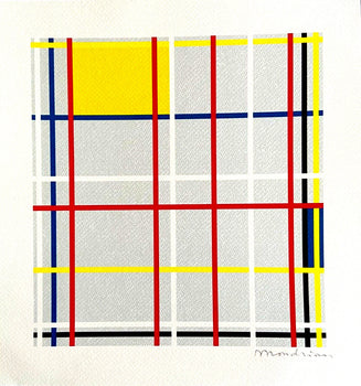 Piet Mondrian Lithograph Coa Numbered Signed Op - Josef Albers
