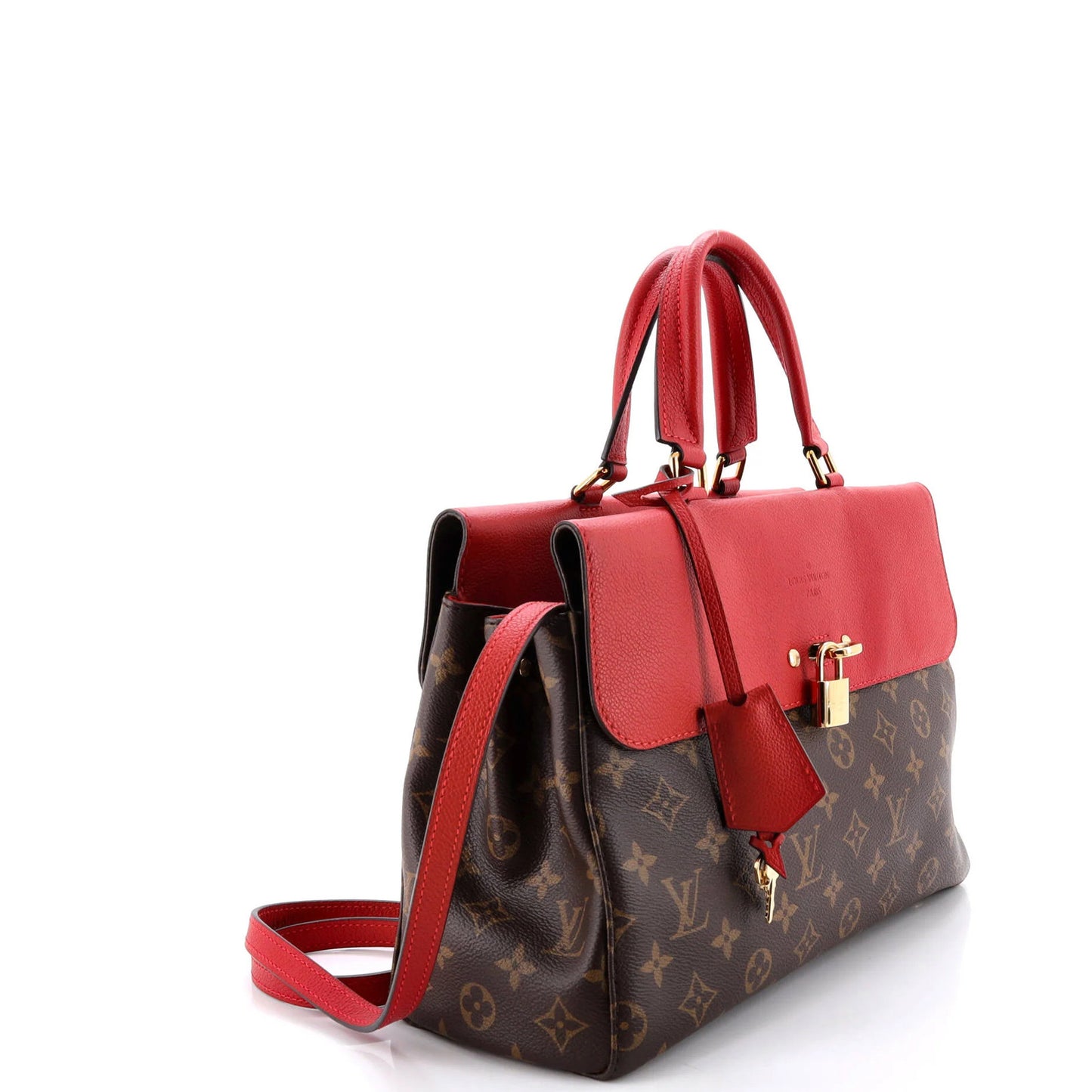Leather Louis Vuitton Venus Handbag Monogram Canvas and