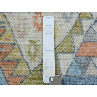 6'1"X8'8" Colorful Hand Knotted Anatolian Village Inspired Wool Rug