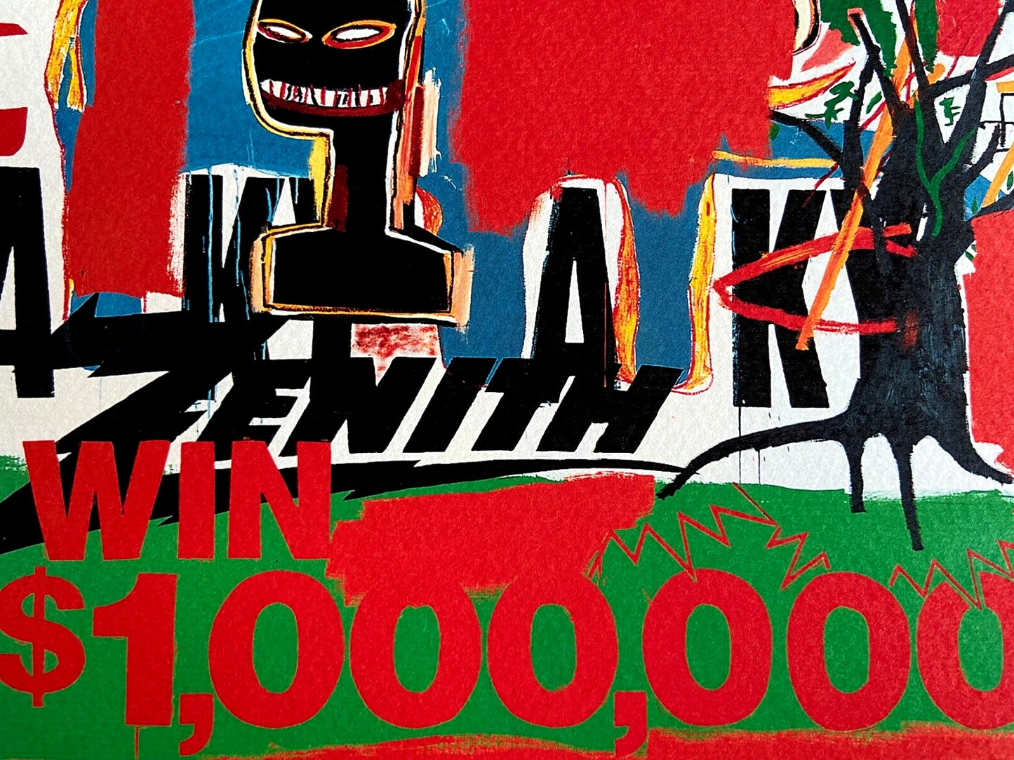 Jean-Michel Basquiat Lithograph Coa Signed Numbered. Joan Mir