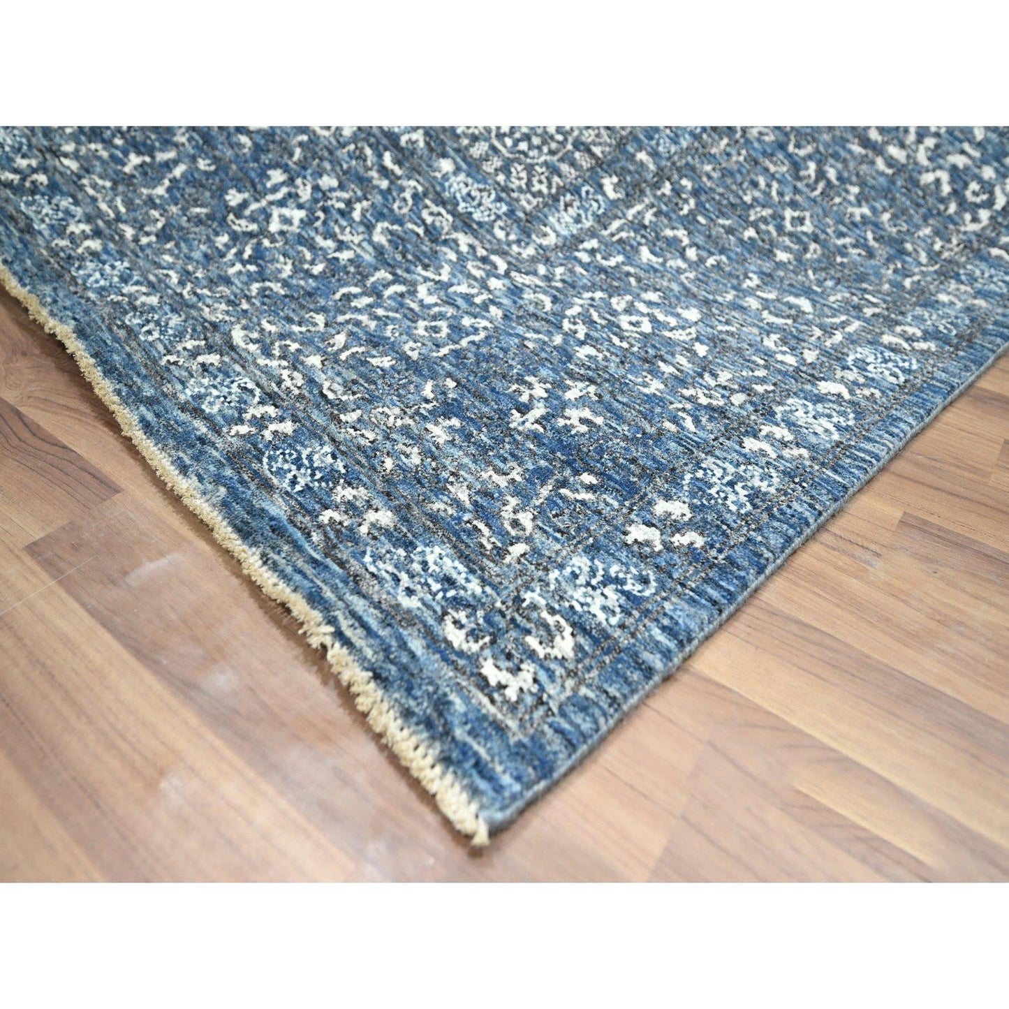 8'X10'4" Blue Mamluk Design 14Th Century Influence Hand Knotted Wool Rug
