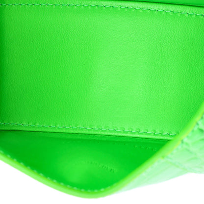 Balenciaga Hourglass Top Handle Bag Crocodile Embossed Leather Xs