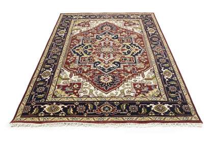 Heriz Serapi Oriental Rug Floral Style Large