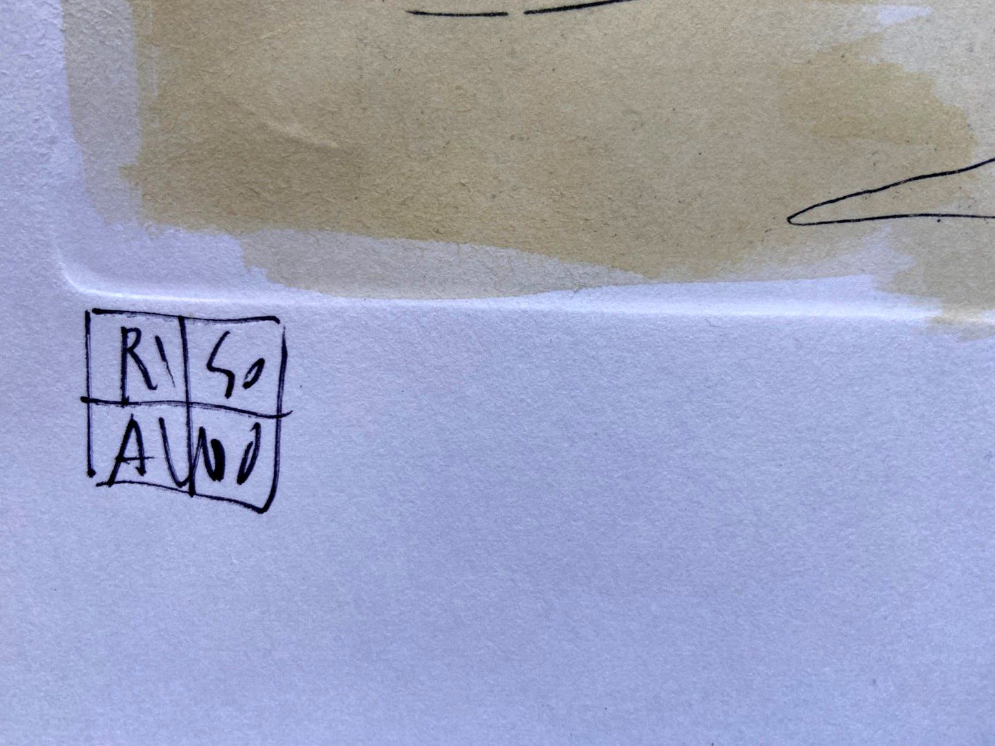 Aldo Riso ''Porticciolo'' Hand Painted 35X100 Authenticated Stamped