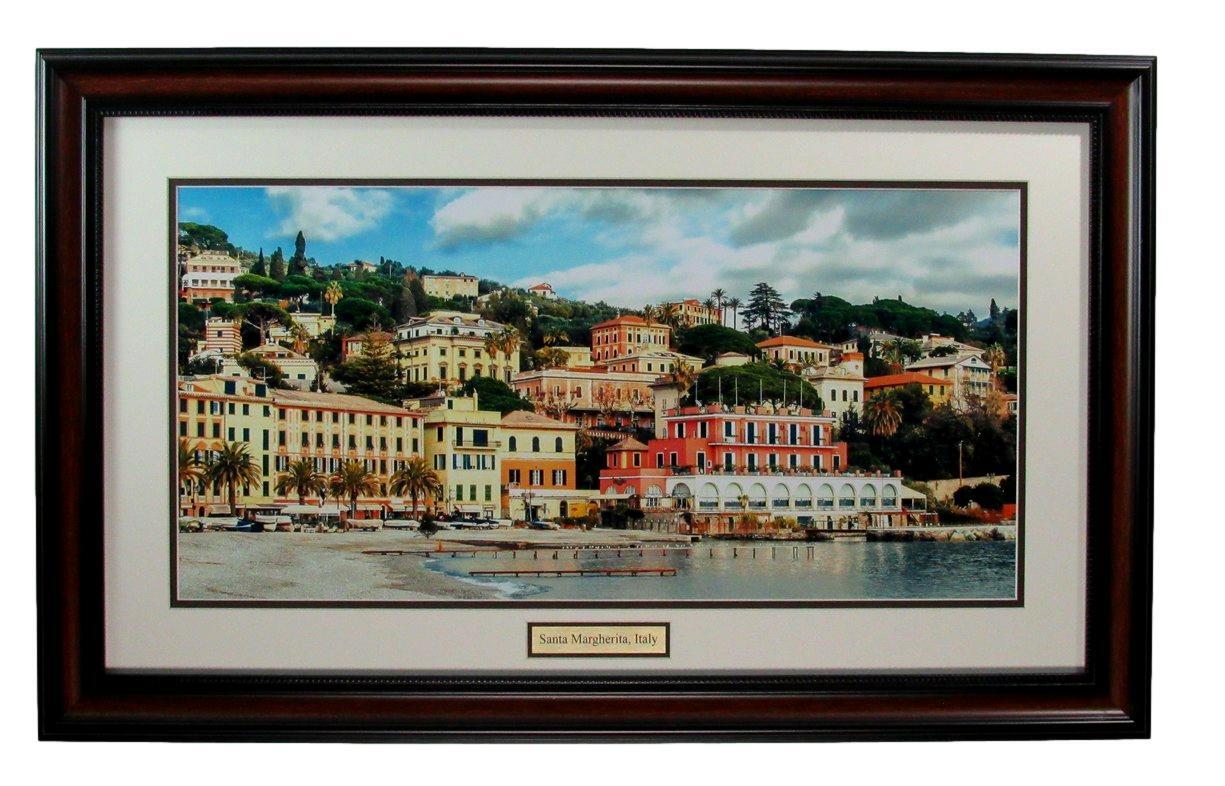 Santa Margherita, Italy Pano 24X12 Photo Framed