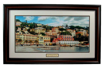 Santa Margherita, Italy Pano 24X12 Photo Framed