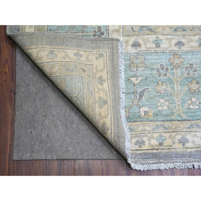 10'2"X14' Sabre Gray Peshawar Mahal Design Hand Knotted Wool Oriental Rug