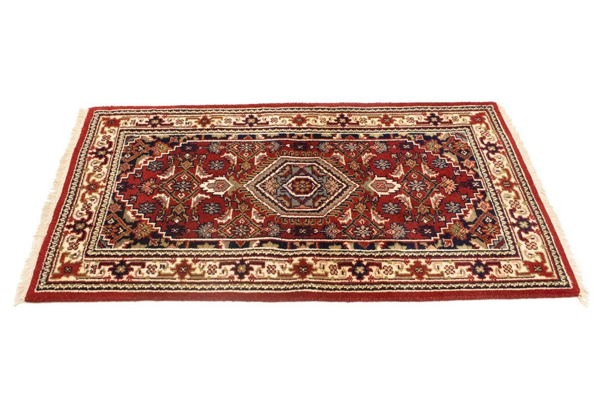 Handmade Floral Tribal Carpet for Bedroom and Bathroom 3X5 ft Oriental Bidjar Carpet