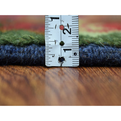 3'5"X4'8" Geometric Design Pure Wool Hand Made Colorful Afghan Tribal Rug