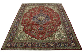 Handmade Vintage Oriental Rug Classic Floral