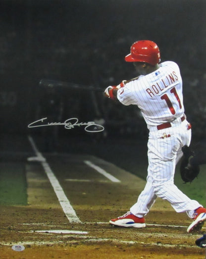 Jimmy Rollins Philadelphia Phillies Signed/Autographed 16X20 Photo Psa 192103