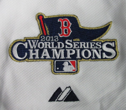 David Ortiz Autographed Majestic Gold 2013 Ws  Jersey Red Sox Beckett 177074