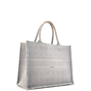 Christian Dior Book Tote Cannage Embroidered Canvas Medium