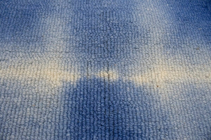 Tie-Dye Design Navy Blue Hand-Tufted Plush 5X8