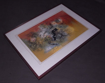 Arturo Luz "Abstract Houses" Hand Signed Ea Lithograph Framed Philippine Artist