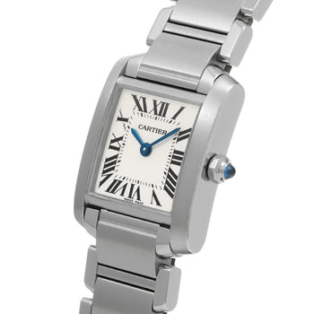 Cartier Tank Franaise Sm W51008Q3 Silver Ladies Used Watch #323325