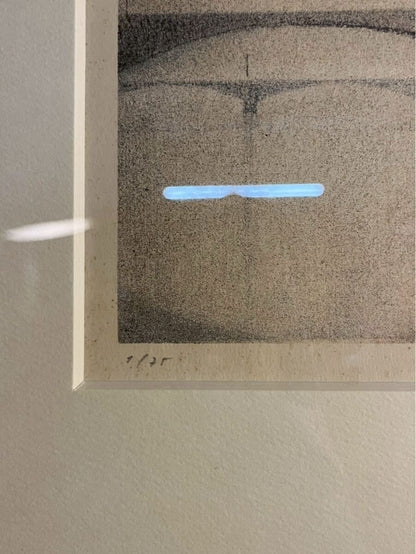 Jiri Chadima Silent Prague Signed Lithograph 9/25 | Czech Modern Print Framed