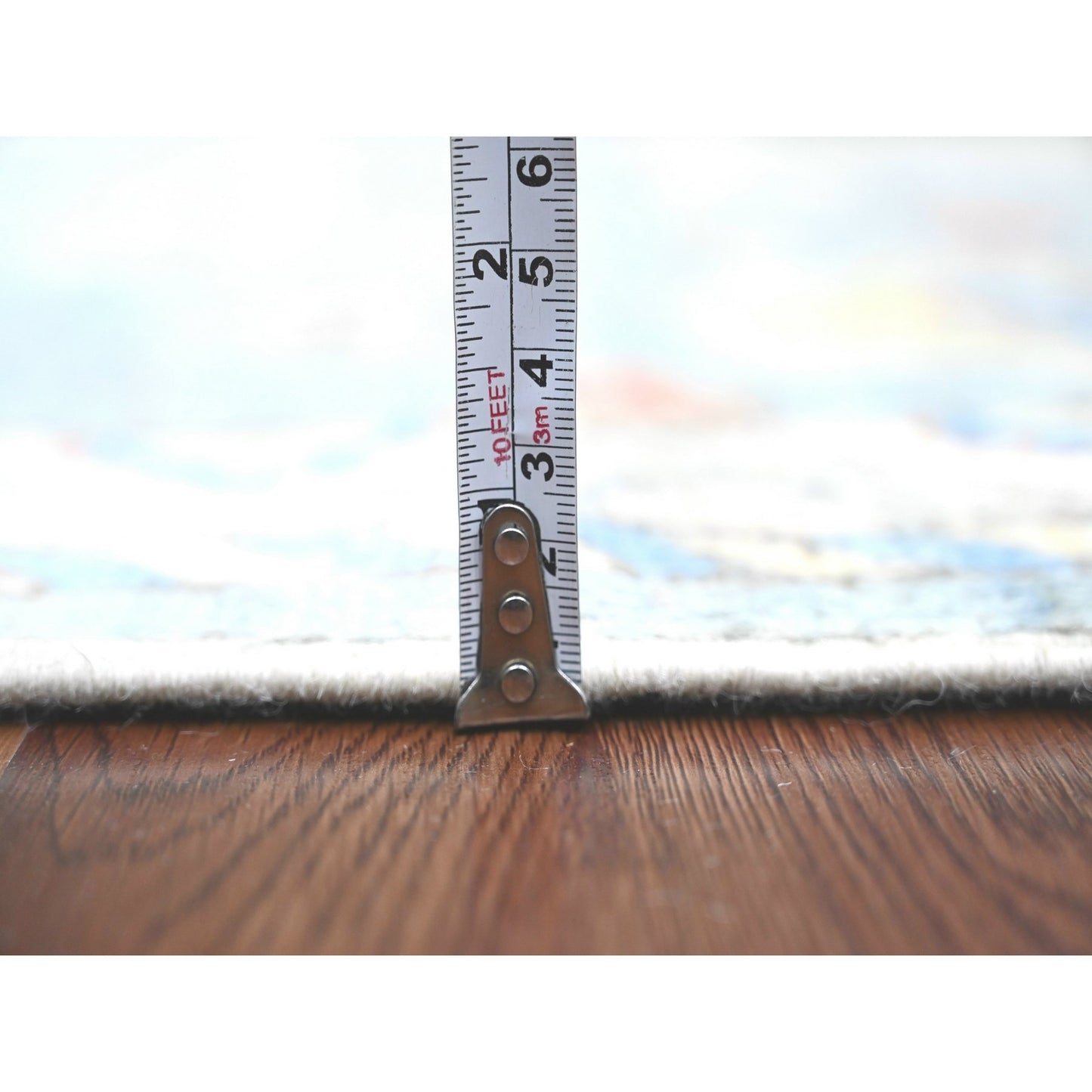 2'9"X9'9" Blue Anatolian Village Inspired Hand Knotted Wool Runner Rug