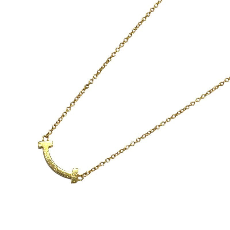 Tiffany & Co. T Smile Mini Necklace 750 Diamond