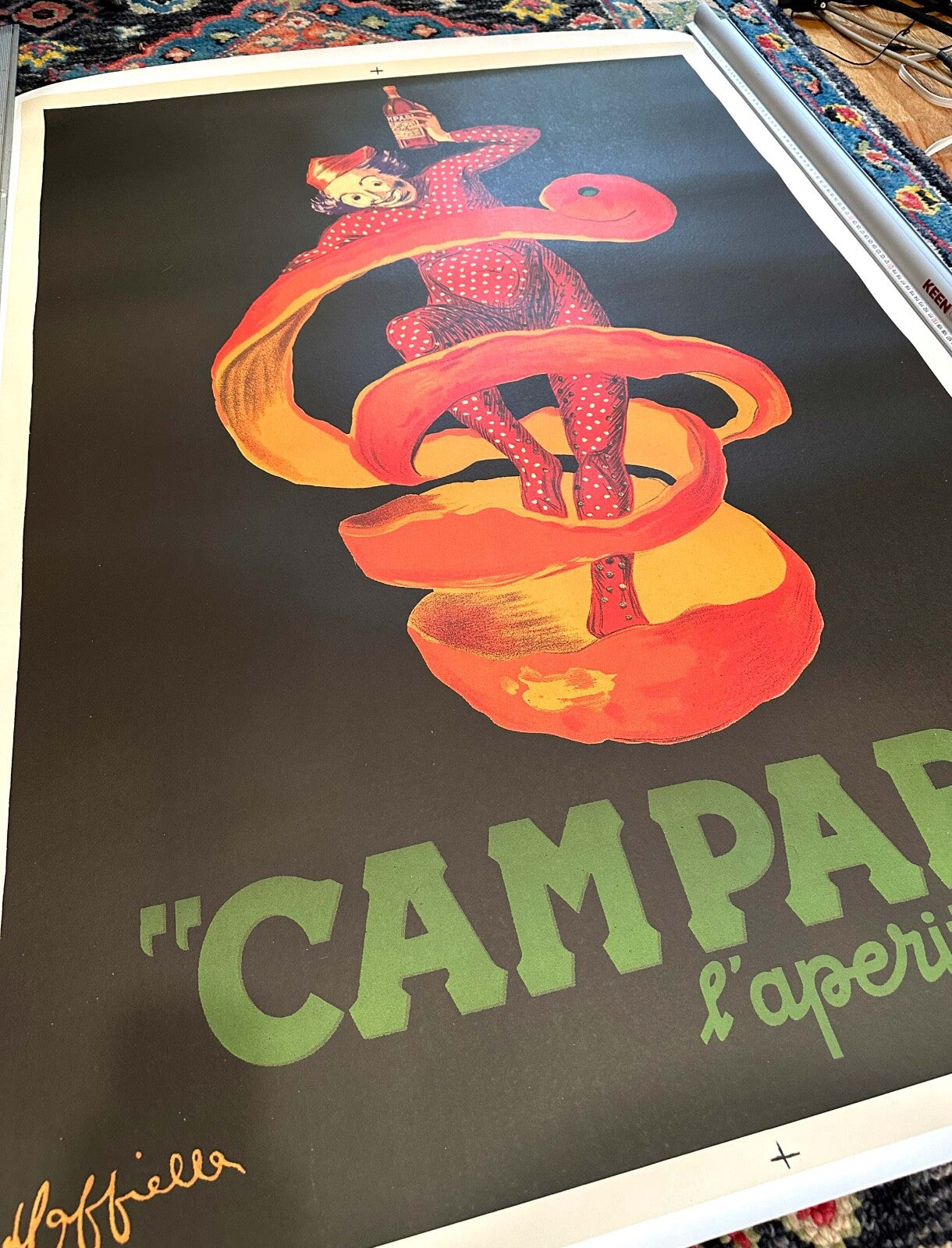 Leonetto Cappiello Campari L'Aperitivo 1950 Rare Size ! Authentic Original 39X55