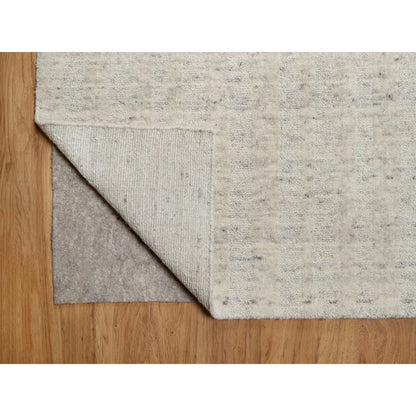 12'X15' Ivory Hand Loomed Xl Rug Salt And Pepper Effect Natural Wool