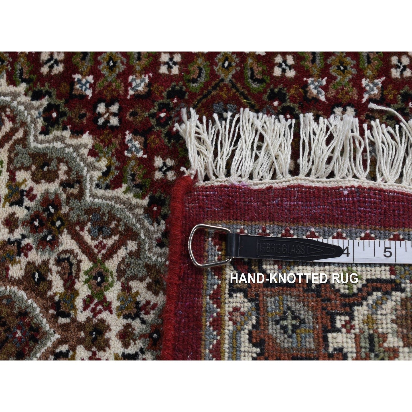 2'8"X10'5" Sangria Red Tebraz Mahi Pure Wool Hand Knotted Runner Rug