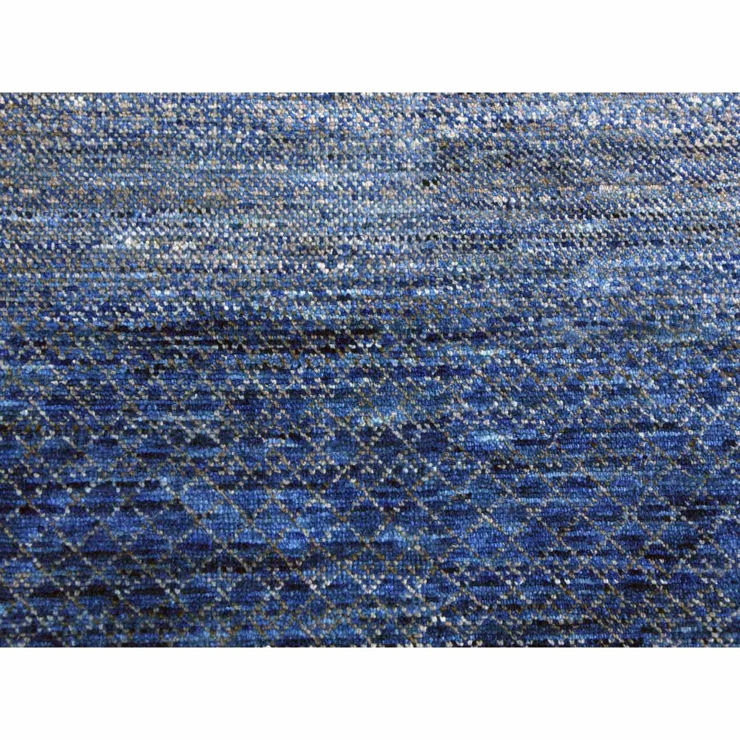 9'2"X12'2" Blue Modern Chiaroscuro Hand Knotted Wool Oriental Rug