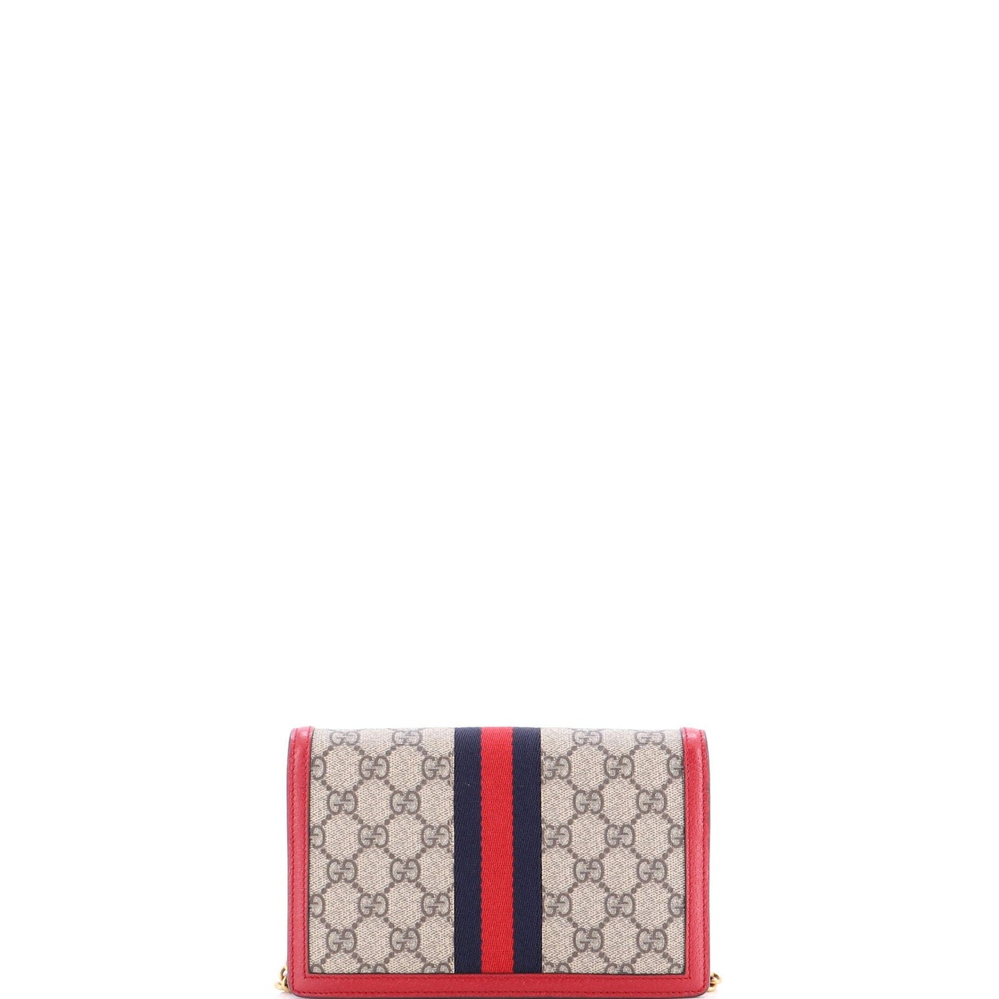 Gucci Queen Margaret Chain Wallet Gg Coated Canvas Mini