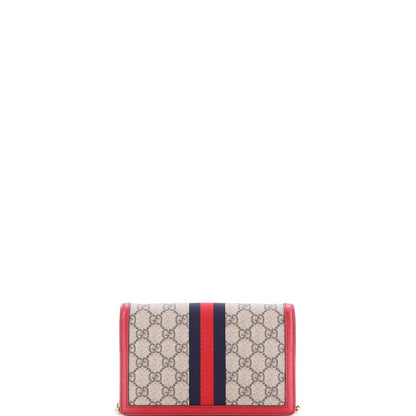 Gucci Queen Margaret Chain Wallet Gg Coated Canvas Mini