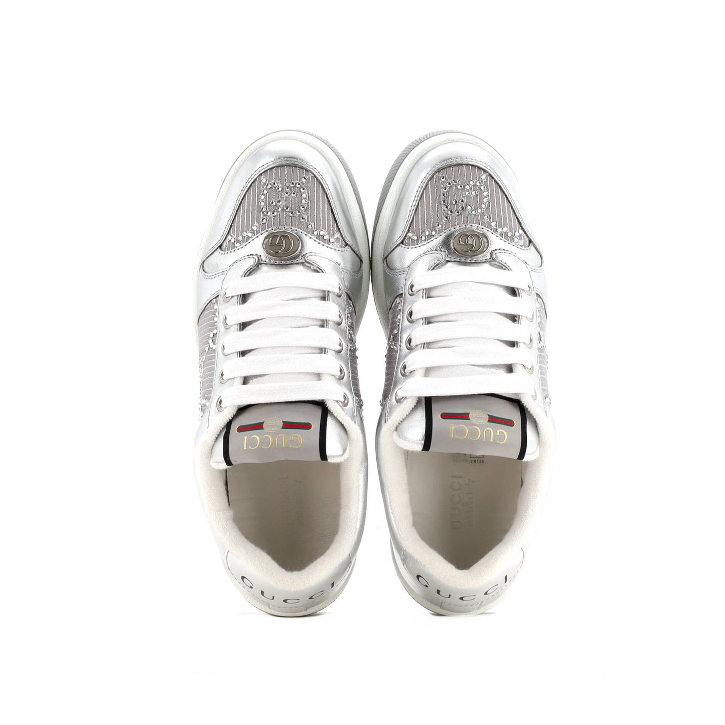 Gucci Screener Sneakers Gg Canvas With Crystals