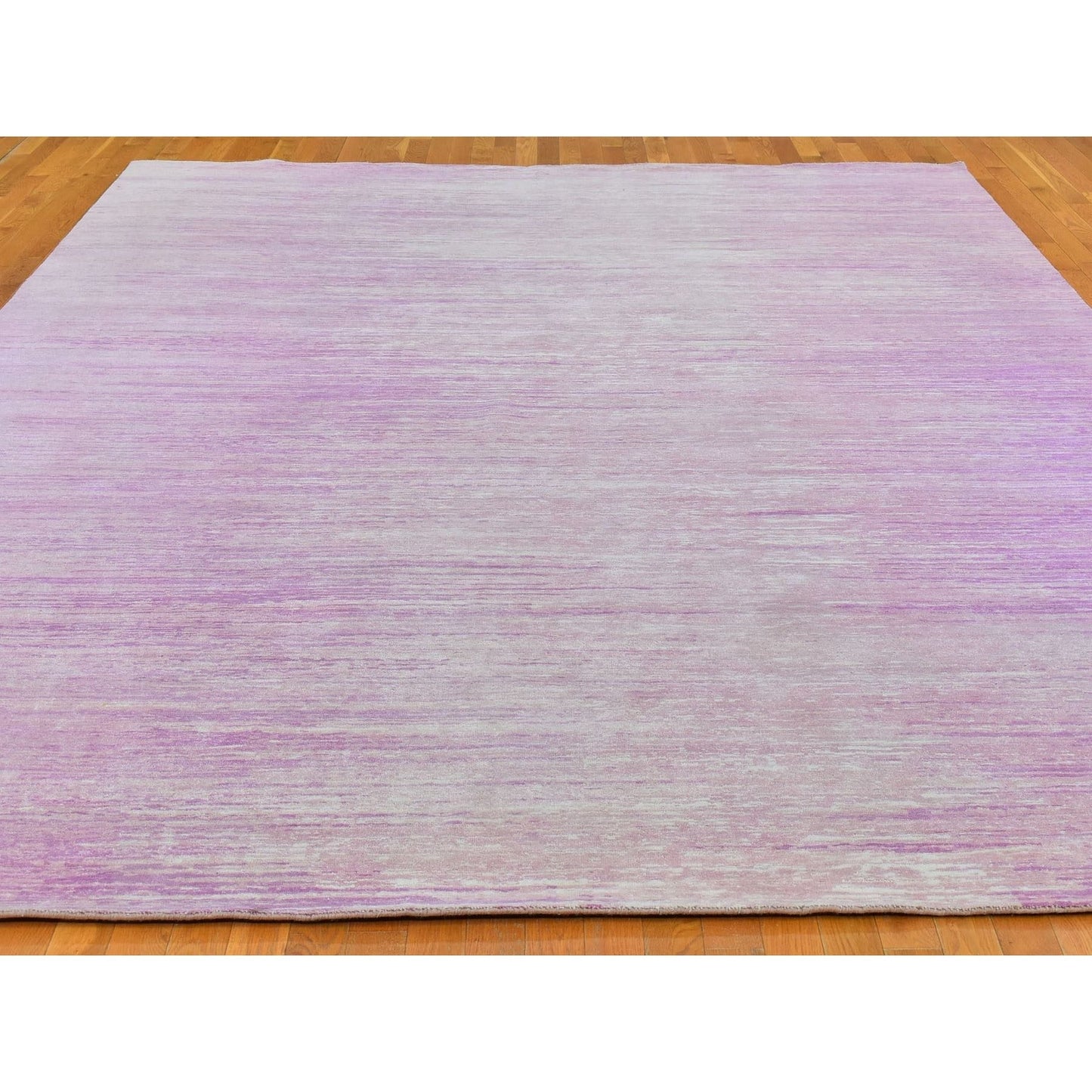 10'X14'2" Wool Only Ombre Design Pink With Touches Of Ivory Rug