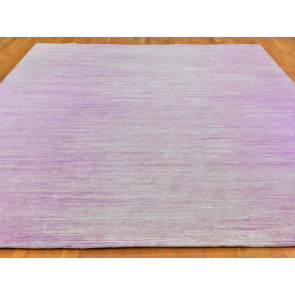 10'X14'2" Wool Only Ombre Design Pink With Touches Of Ivory Rug