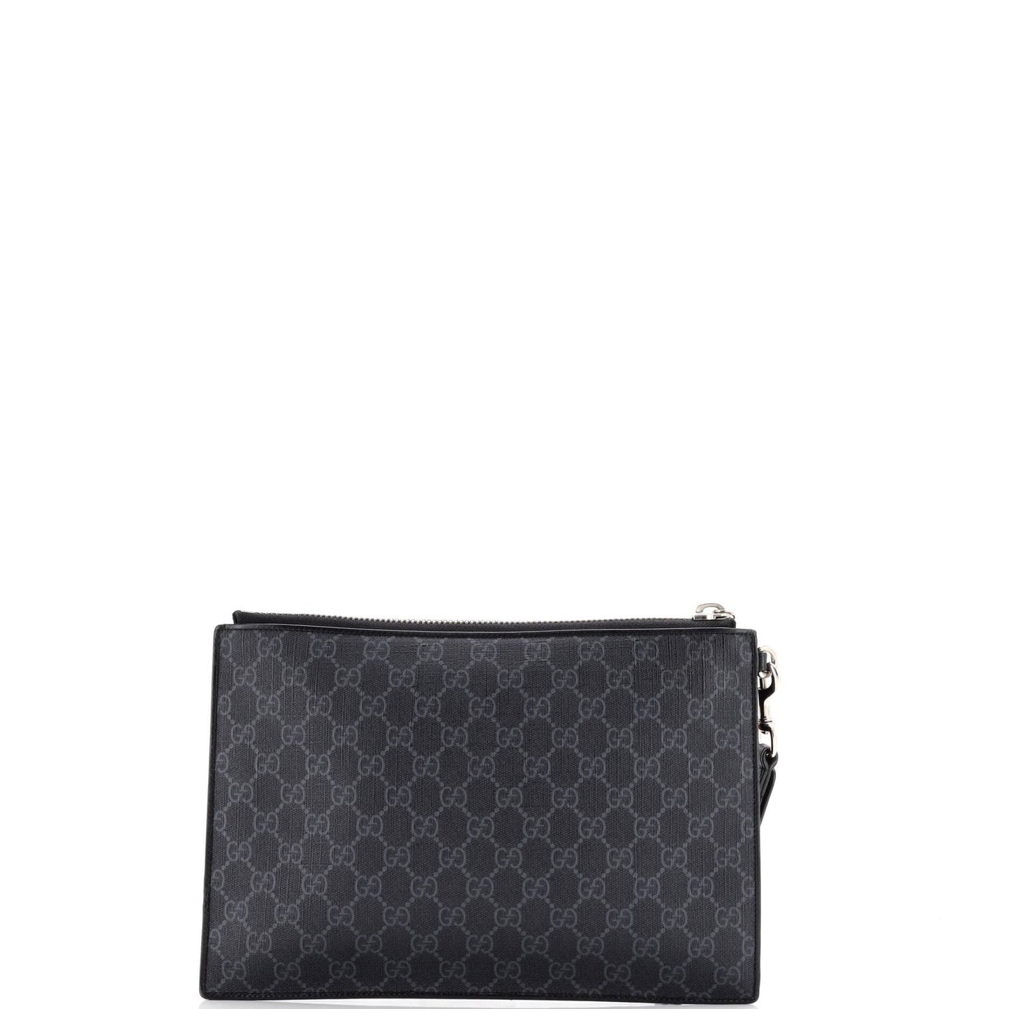 Gucci Night Courrier Pouch Gg Coated Canvas With Applique