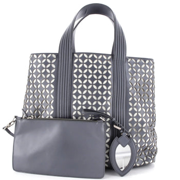 Alaia Side Snap Tote Laser Cut Leather